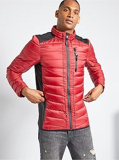 Blusão de penas acolchoado bicolor - Kiabi