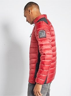 Blusão de penas acolchoado bicolor - Kiabi