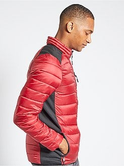 Blusão de penas acolchoado bicolor - Kiabi