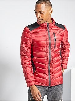 Blusão de penas acolchoado bicolor - Kiabi