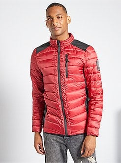 Blusão de penas acolchoado bicolor - Kiabi