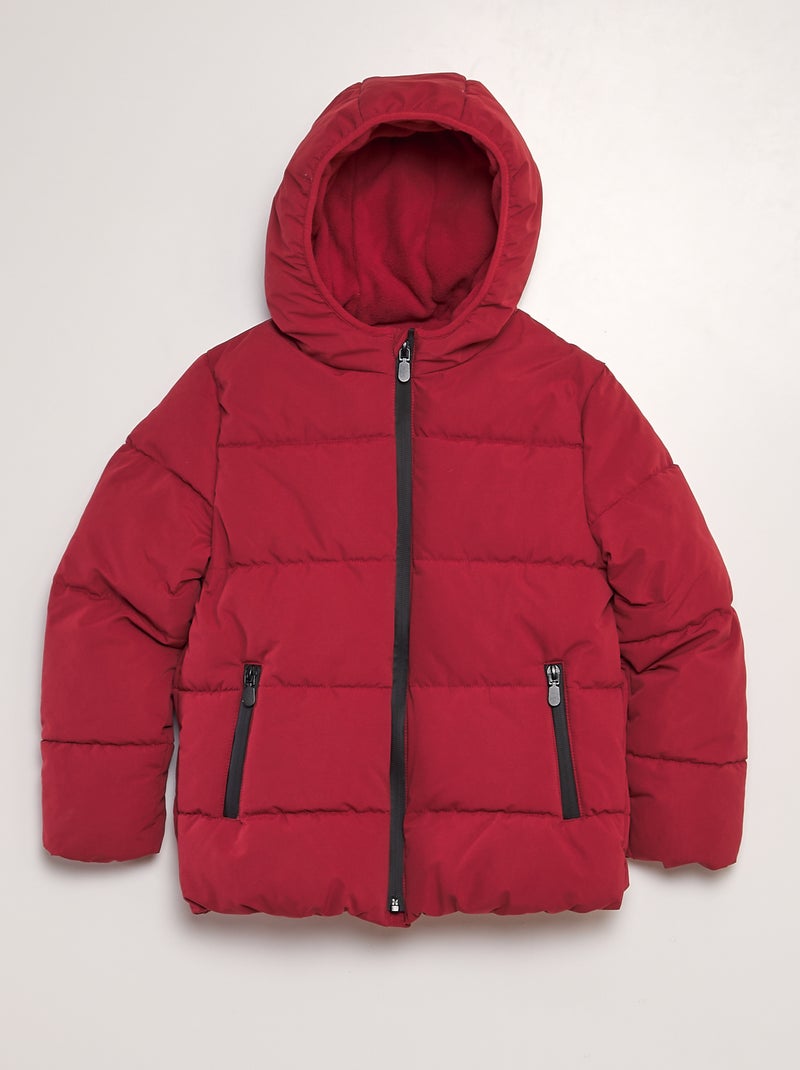 Blusão de penas acolchoado com interior polar VERMELHO - Kiabi
