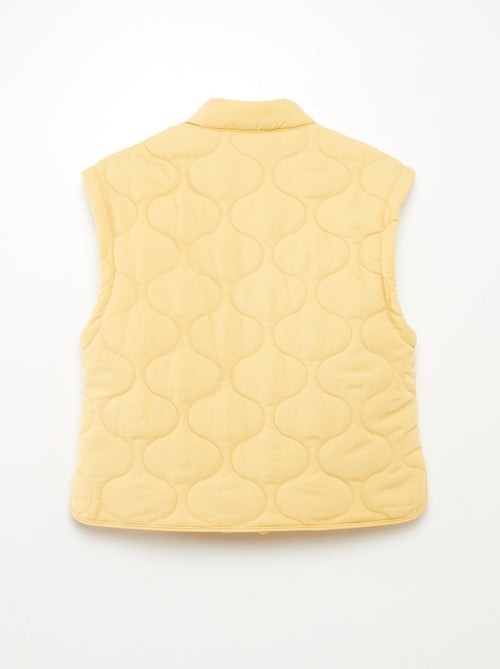 Blusão de penas acolchoado com mangas amovíveis - Kiabi