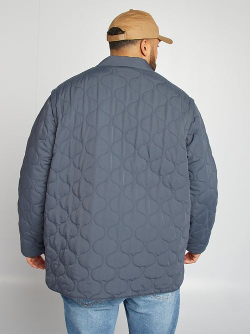 Blusão de penas acolchoado com mangas amovíveis - Kiabi