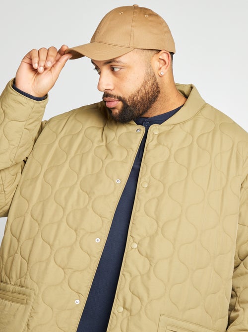 Blusão de penas acolchoado com mangas amovíveis - Kiabi