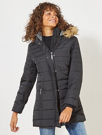 Blusão de penas almofadado semi-comprido - Kiabi