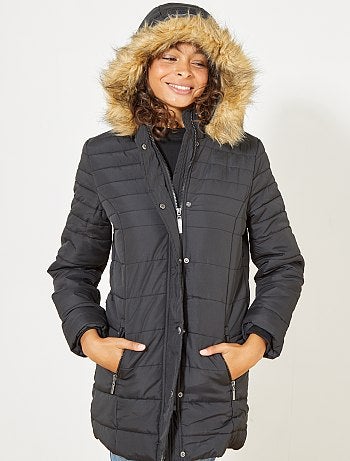 Blusão de penas almofadado semi-comprido - Kiabi