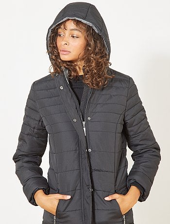 Blusão de penas almofadado semi-comprido - Kiabi