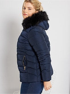 Blusão de penas com capuz - Kiabi