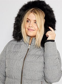 Blusão de penas com capuz - Kiabi