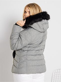 Blusão de penas com capuz - Kiabi