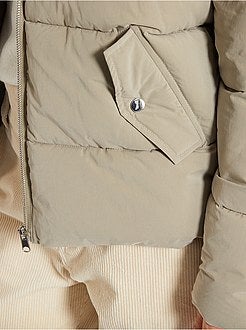 Blusão de penas com gola em sherpa - Kiabi