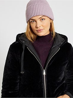 Blusão de penas comprido reversível - Kiabi