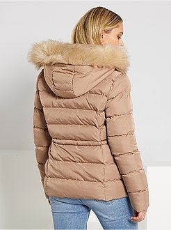 Blusão de penas curto acolchoado - Kiabi