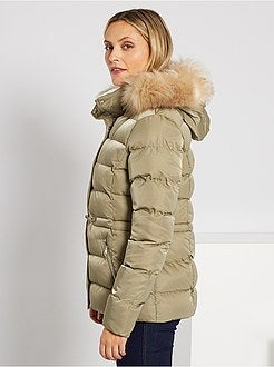 Blusão de penas curto acolchoado - Kiabi