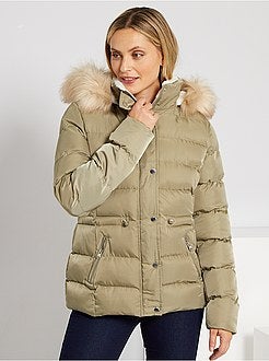 Blusão de penas curto acolchoado - Kiabi