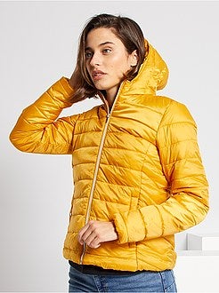 Blusão de penas impermeável com capuz - Kiabi