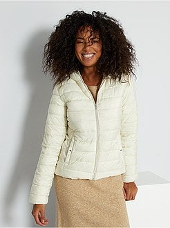 Blusão de penas impermeável com capuz - Kiabi