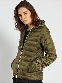 Blusão de penas impermeável com capuz - Kiabi