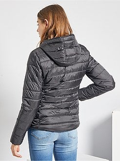 Blusão de penas impermeável com capuz - Kiabi