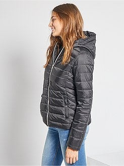 Blusão de penas impermeável com capuz - Kiabi