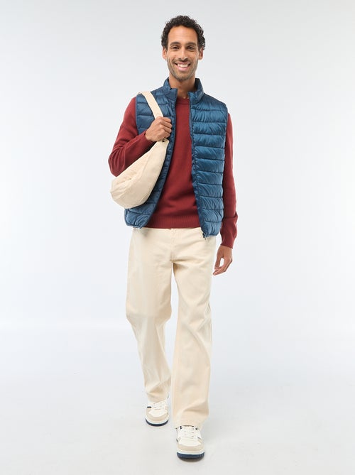 Blusão de penas impermeável sem mangas liso - Kiabi