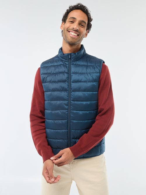 Blusão de penas impermeável sem mangas liso - Kiabi