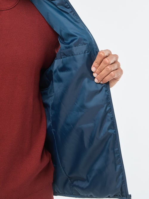 Blusão de penas impermeável sem mangas liso - Kiabi