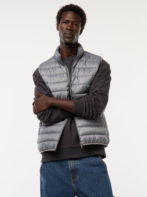 Blusão de penas impermeável sem mangas liso - Kiabi