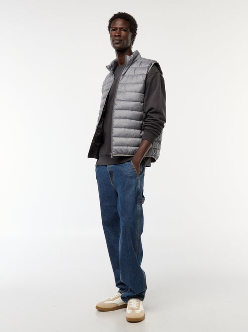 Blusão de penas impermeável sem mangas liso - Kiabi