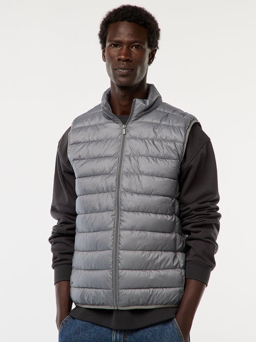 Blusão de penas impermeável sem mangas liso - Kiabi