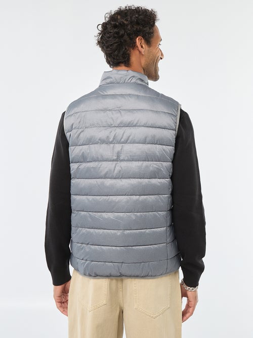 Blusão de penas impermeável sem mangas liso - Kiabi