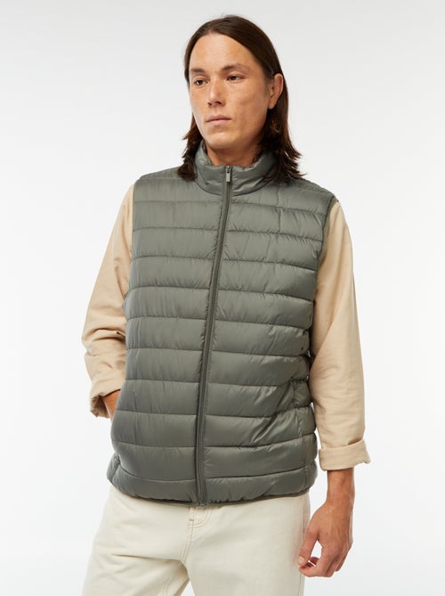 Blusão de penas impermeável sem mangas liso - Kiabi
