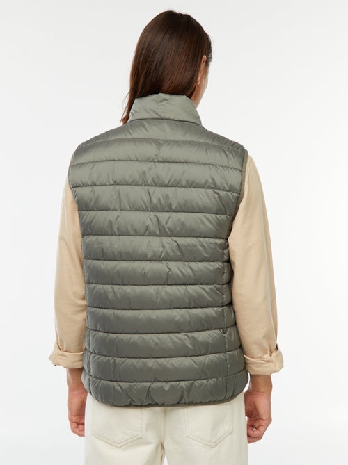 Blusão de penas impermeável sem mangas liso - Kiabi