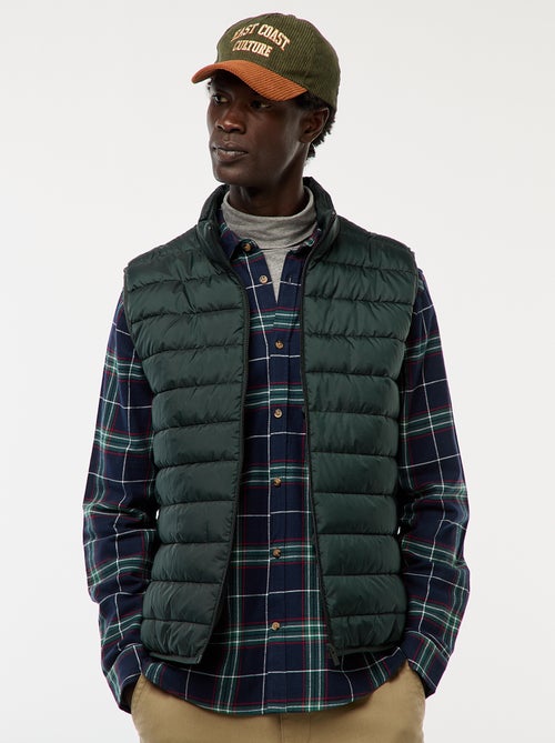 Blusão de penas impermeável sem mangas liso - Kiabi