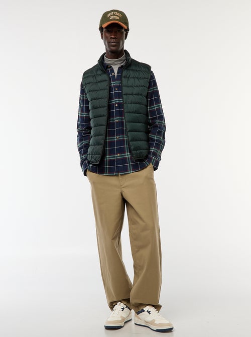 Blusão de penas impermeável sem mangas liso - Kiabi