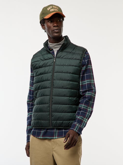 Blusão de penas impermeável sem mangas liso - Kiabi