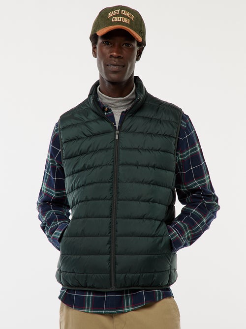 Blusão de penas impermeável sem mangas liso - Kiabi