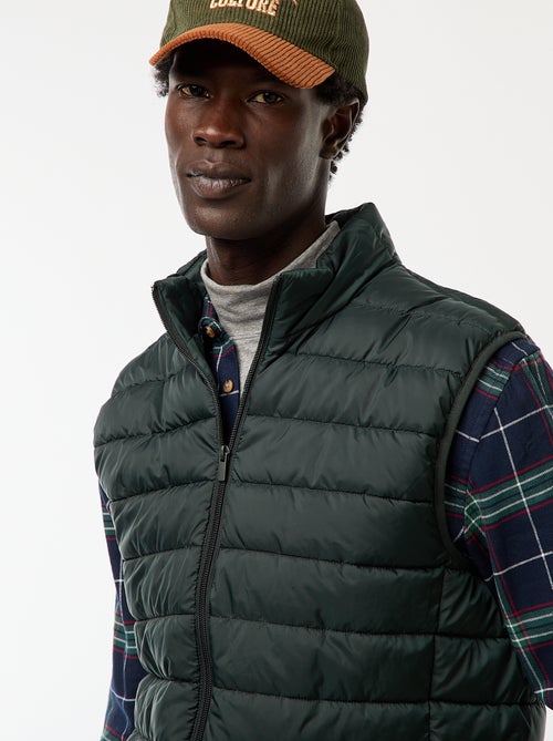 Blusão de penas impermeável sem mangas liso - Kiabi