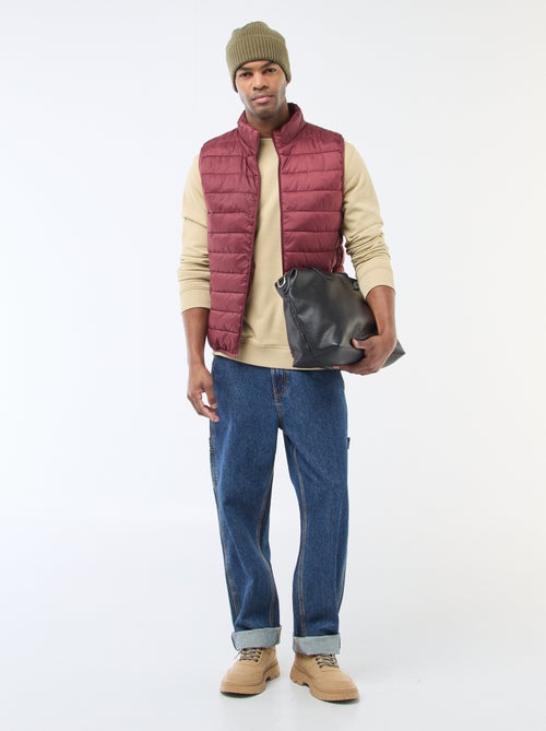 Blusão de penas impermeável sem mangas liso - Kiabi