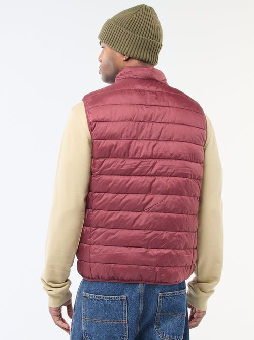 Blusão de penas impermeável sem mangas liso - Kiabi