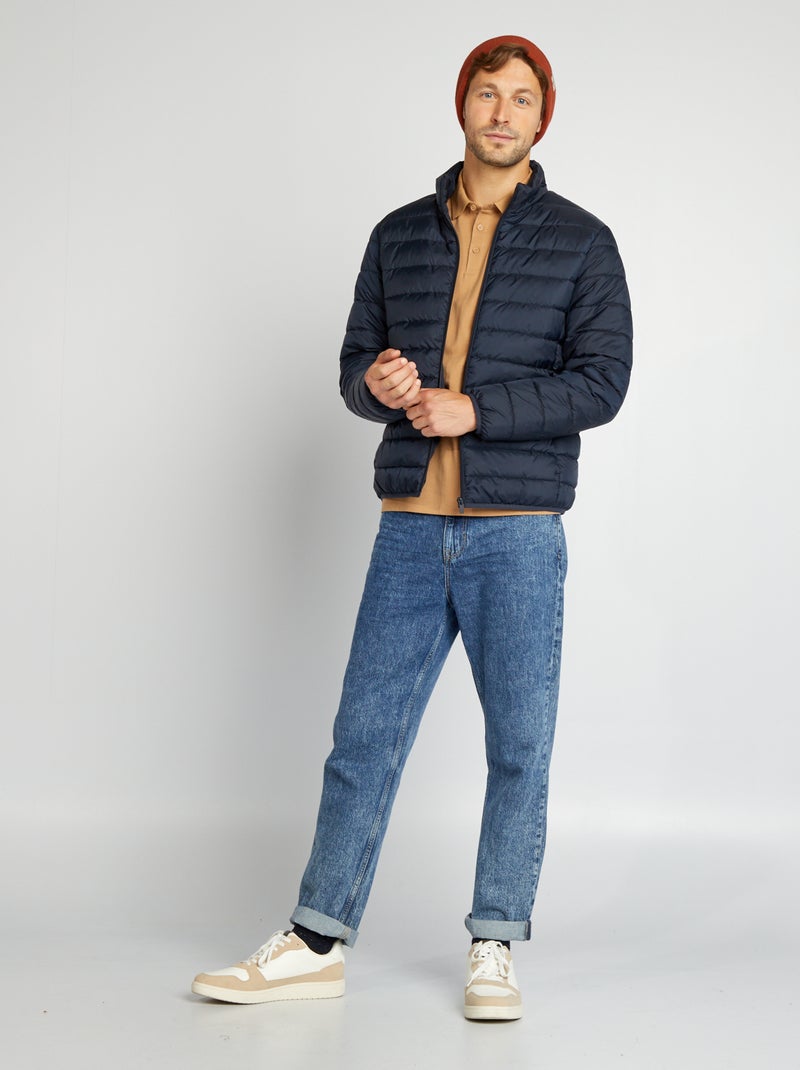 Blusão de penas leve acolchoado AZUL - Kiabi