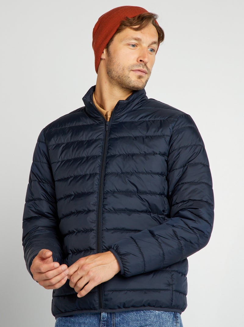 Blusão de penas leve acolchoado AZUL - Kiabi