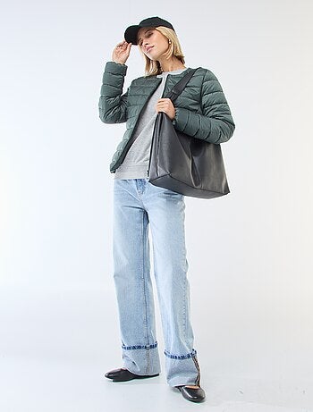 Blusão de penas leve acolchoado e impermeável