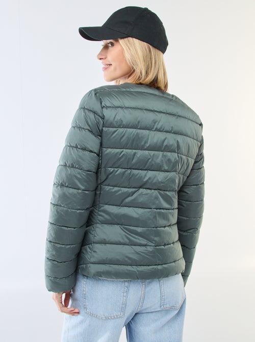 Blusão de penas leve acolchoado e impermeável - Kiabi