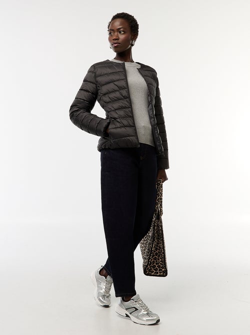 Blusão de penas leve acolchoado e impermeável - Kiabi