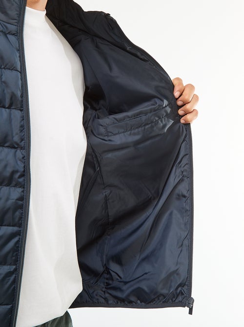 Blusão de penas leve acolchoado liso - Kiabi