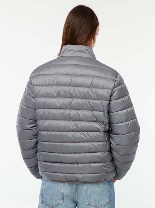 Blusão de penas leve acolchoado liso - Kiabi