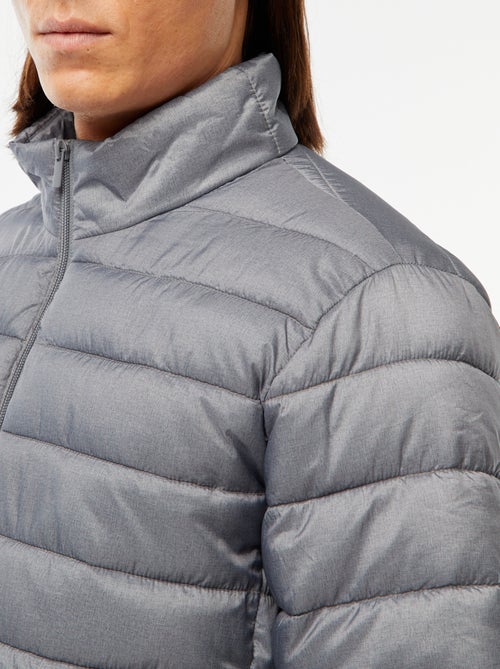 Blusão de penas leve acolchoado liso - Kiabi