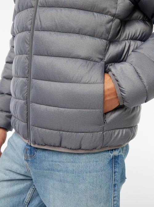 Blusão de penas leve acolchoado liso - Kiabi